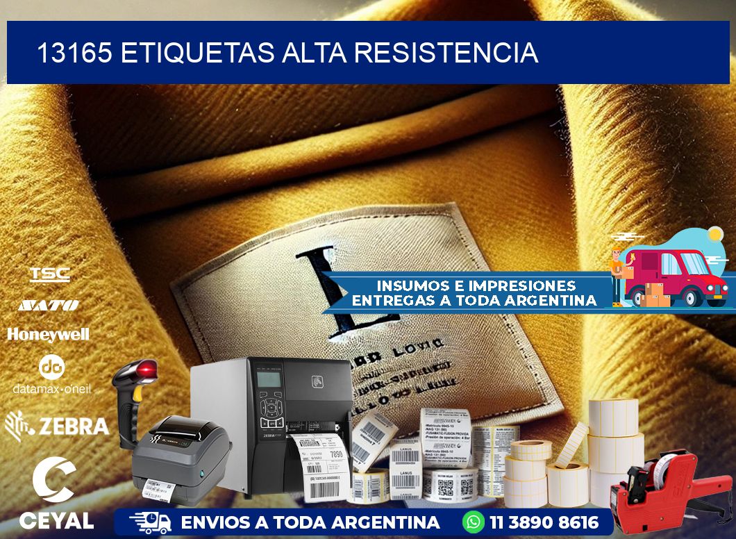 13165 etiquetas alta resistencia