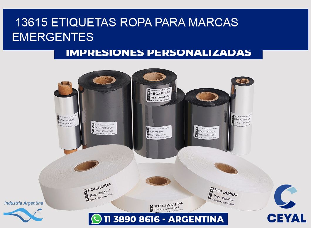 13615 Etiquetas ropa para marcas emergentes