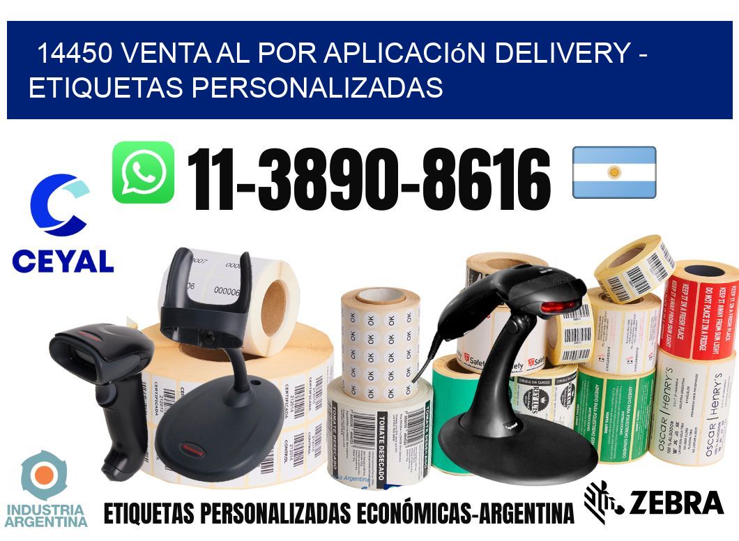 14450 Venta al Por Aplicación delivery - Etiquetas Personalizadas
