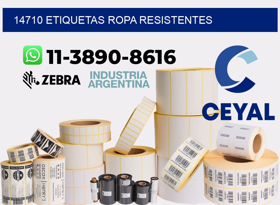 14710 Etiquetas ropa resistentes