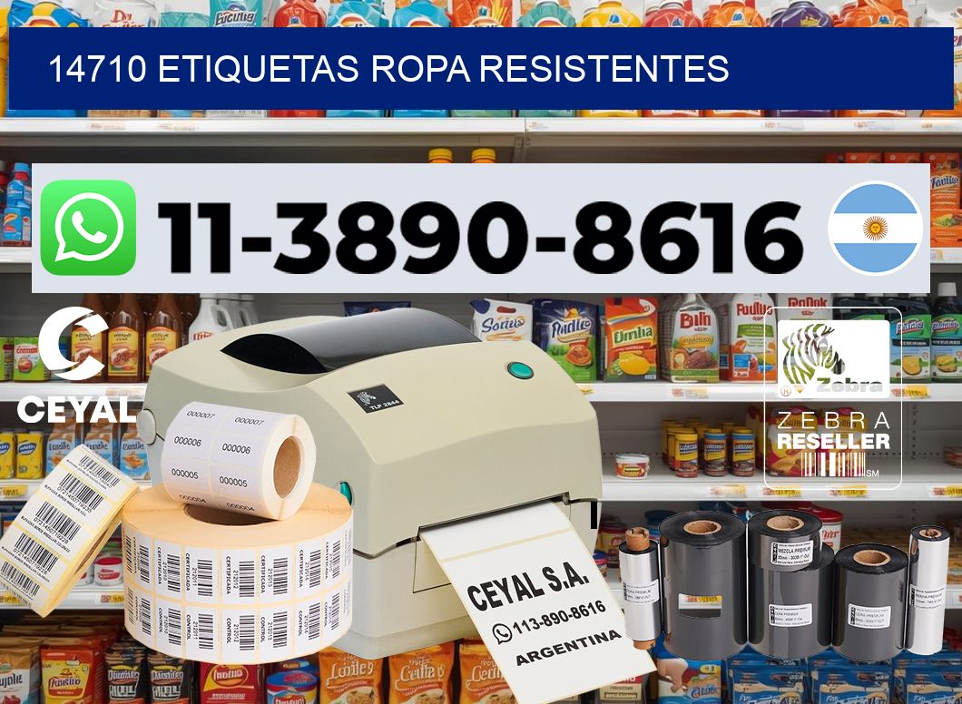 14710 Etiquetas ropa resistentes