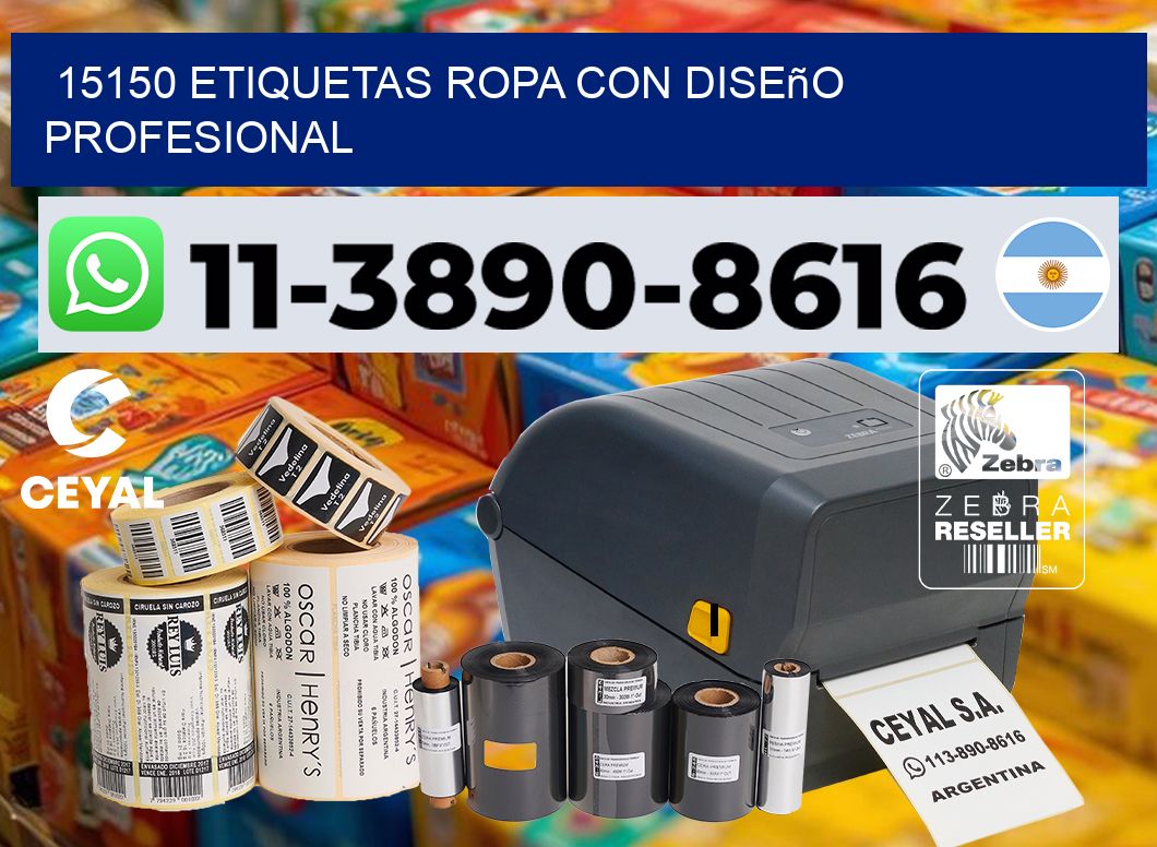 15150 Etiquetas ropa con diseño profesional