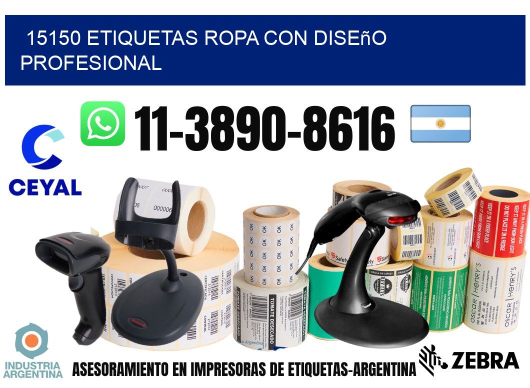 15150 Etiquetas ropa con diseño profesional