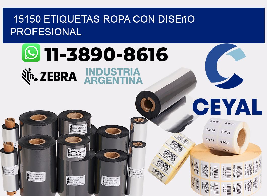 15150 Etiquetas ropa con diseño profesional