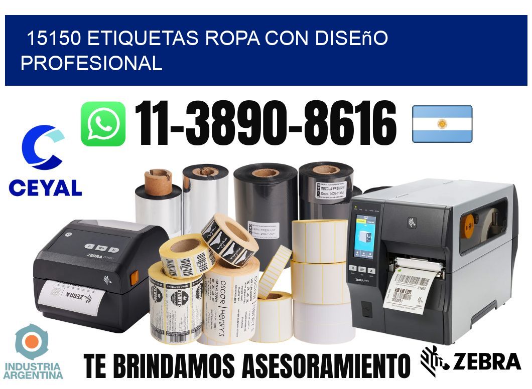 15150 Etiquetas ropa con diseño profesional
