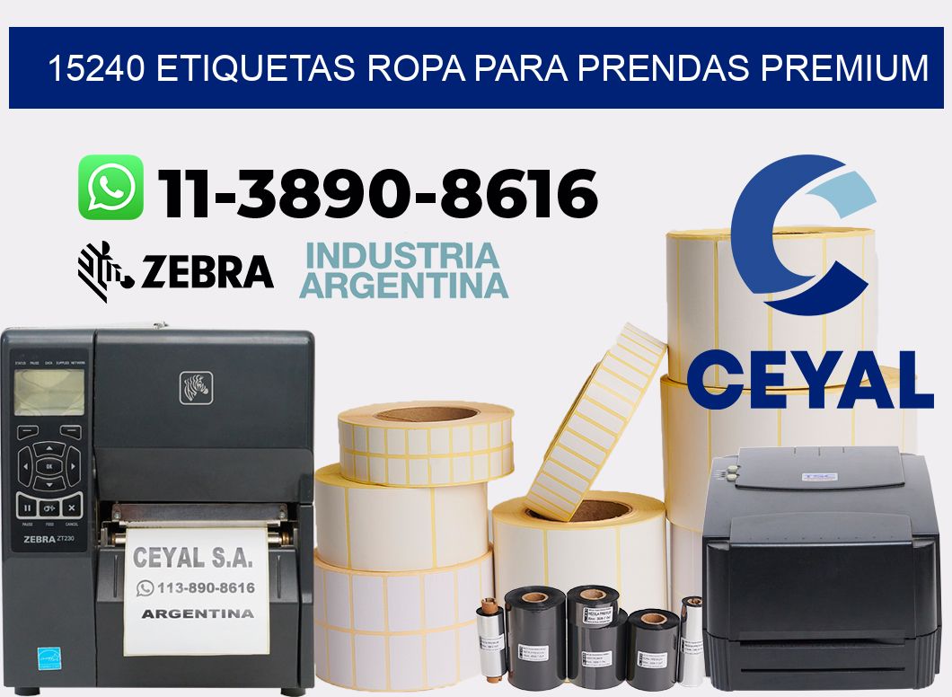 15240 Etiquetas ropa para prendas premium