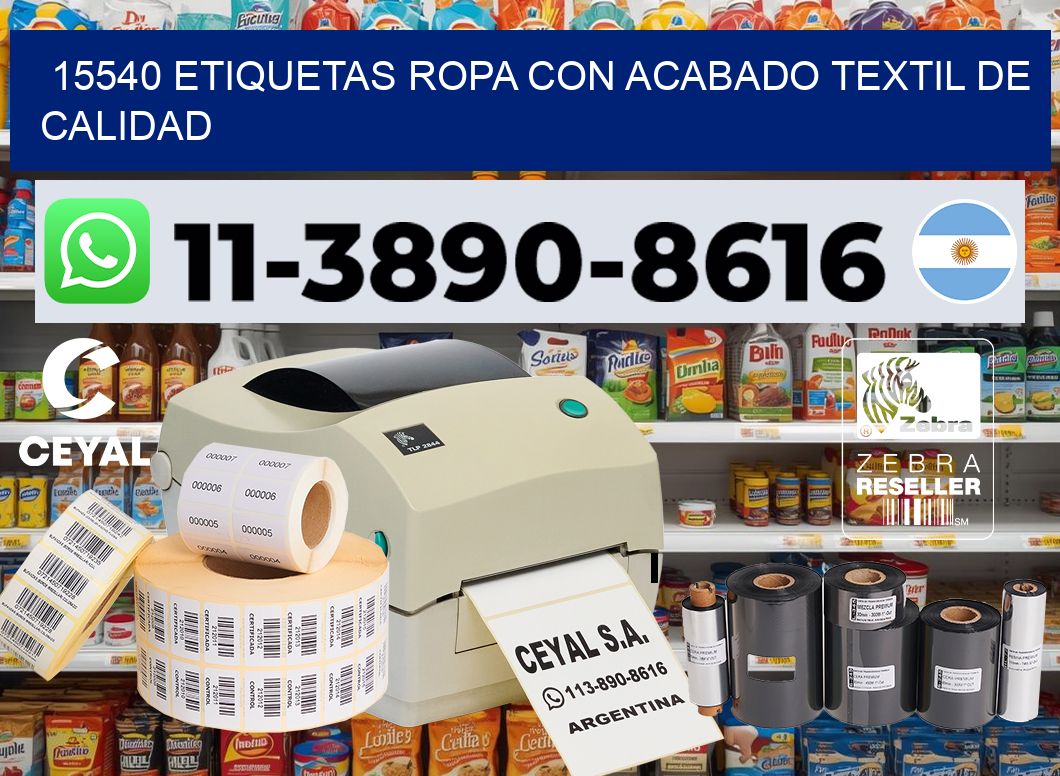 15540 Etiquetas ropa con acabado textil de calidad