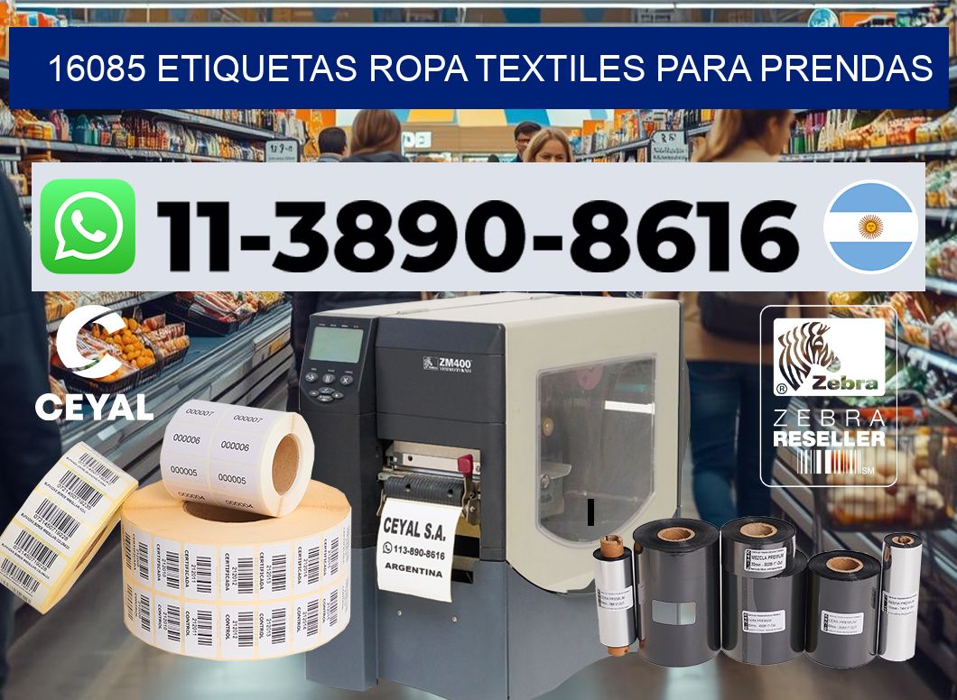16085 Etiquetas ropa textiles para prendas