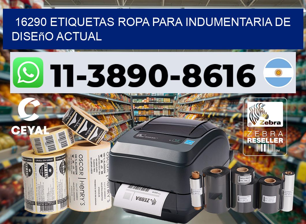 16290 Etiquetas ropa para indumentaria de diseño actual