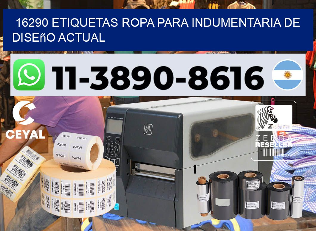16290 Etiquetas ropa para indumentaria de diseño actual