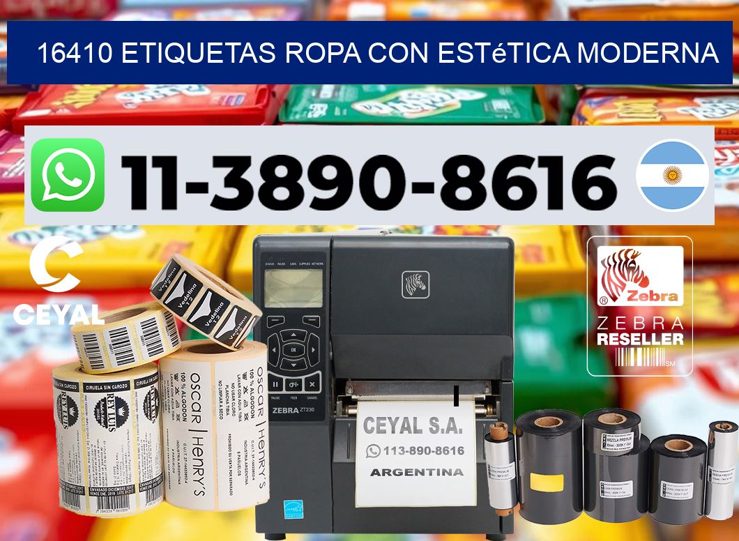 16410 Etiquetas ropa con estética moderna