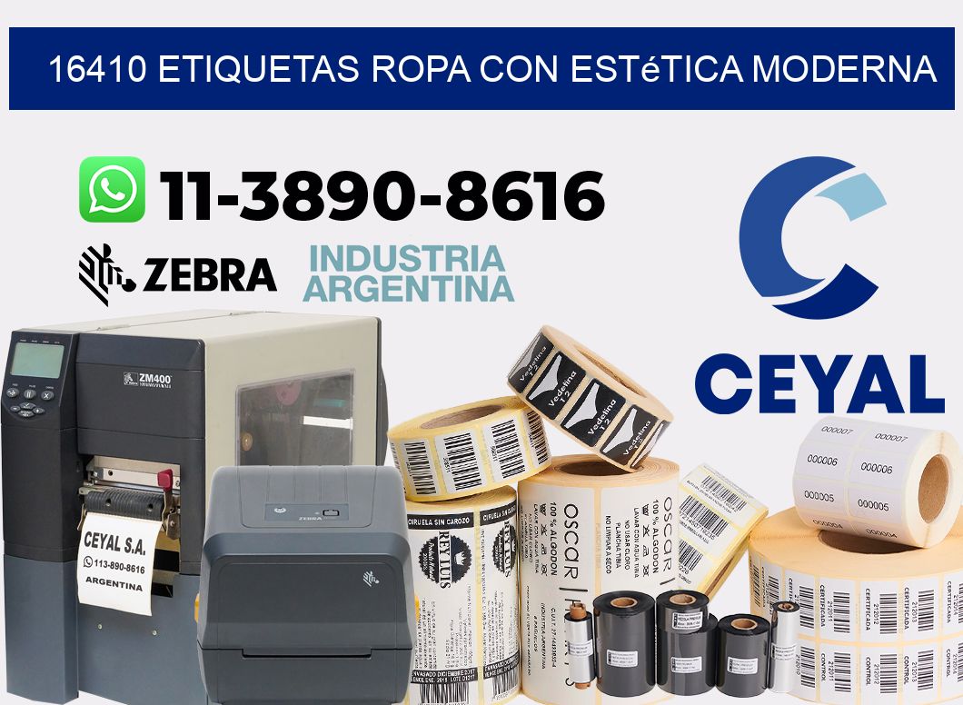 16410 Etiquetas ropa con estética moderna