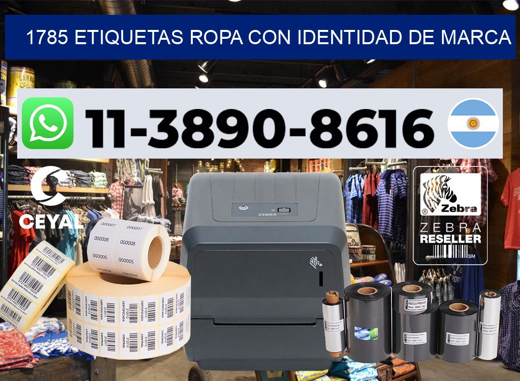 1785 Etiquetas ropa con identidad de marca