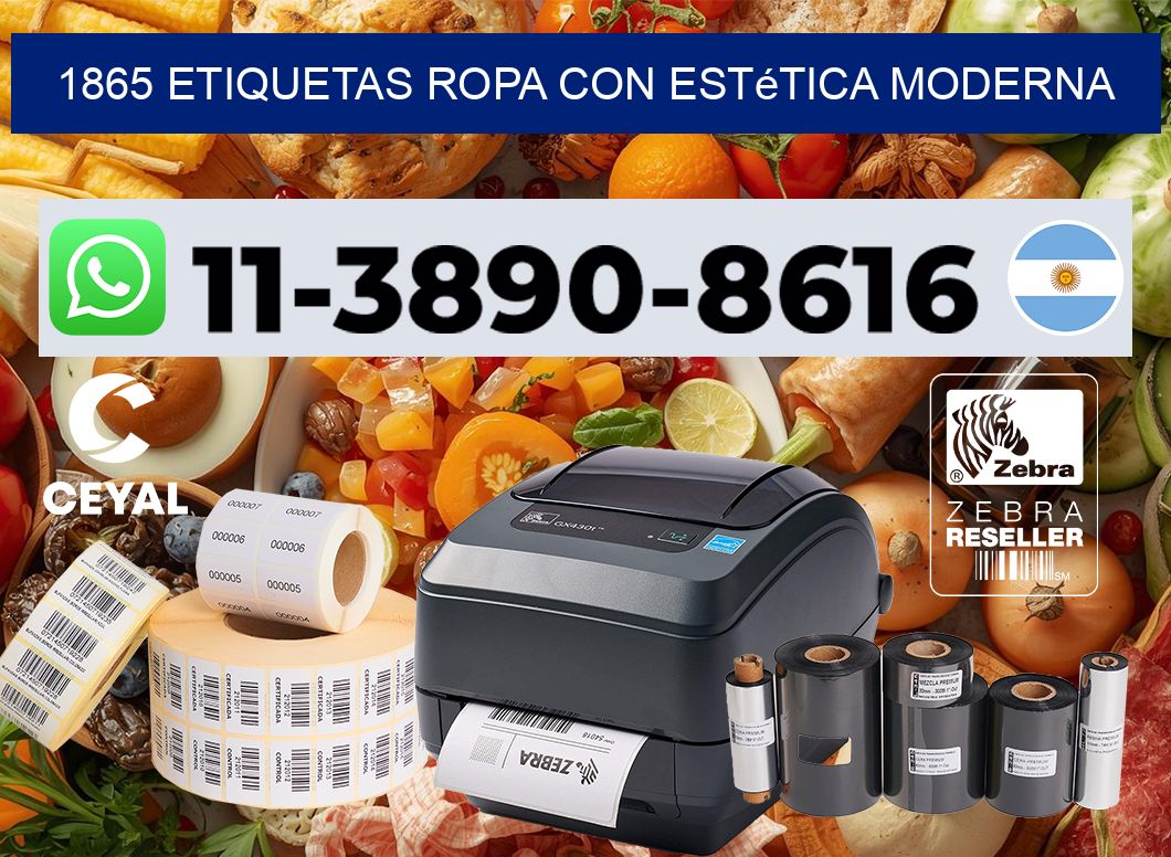 1865 Etiquetas ropa con estética moderna