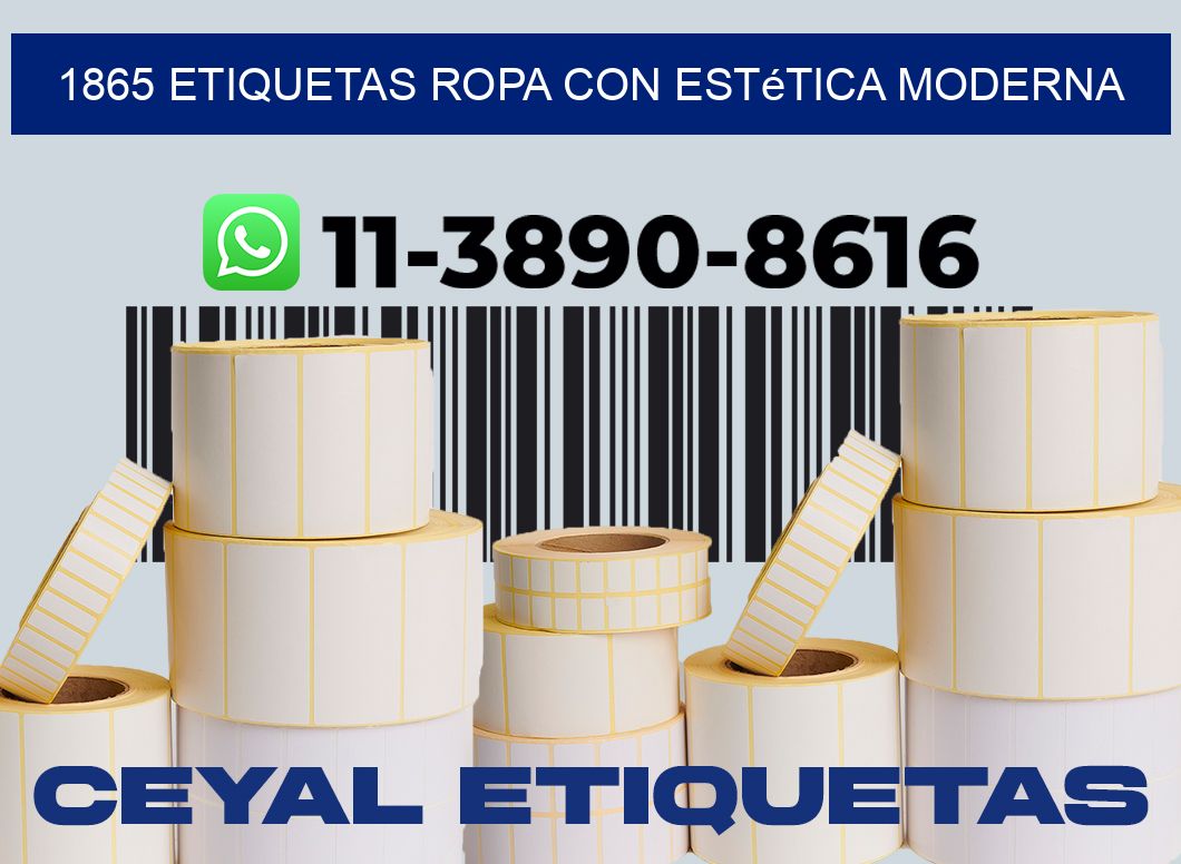 1865 Etiquetas ropa con estética moderna