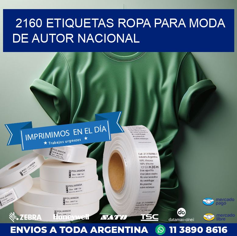 2160 Etiquetas ropa para moda de autor nacional