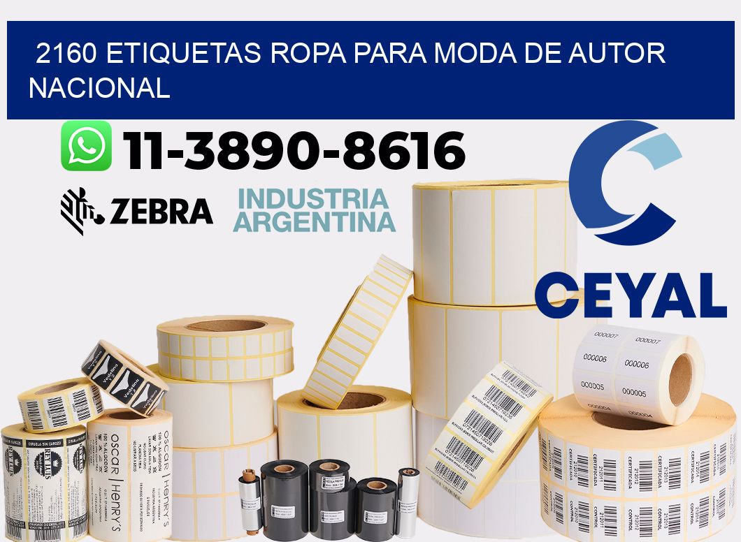 2160 Etiquetas ropa para moda de autor nacional