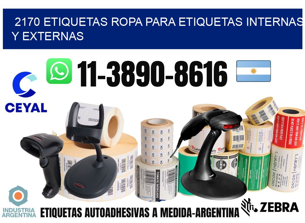 2170 Etiquetas ropa para etiquetas internas y externas