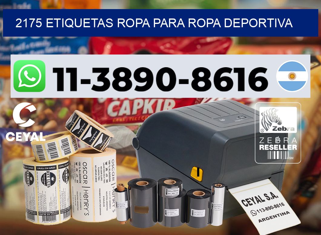 2175 Etiquetas ropa para ropa deportiva