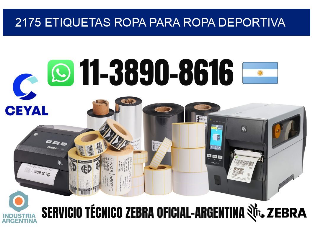2175 Etiquetas ropa para ropa deportiva