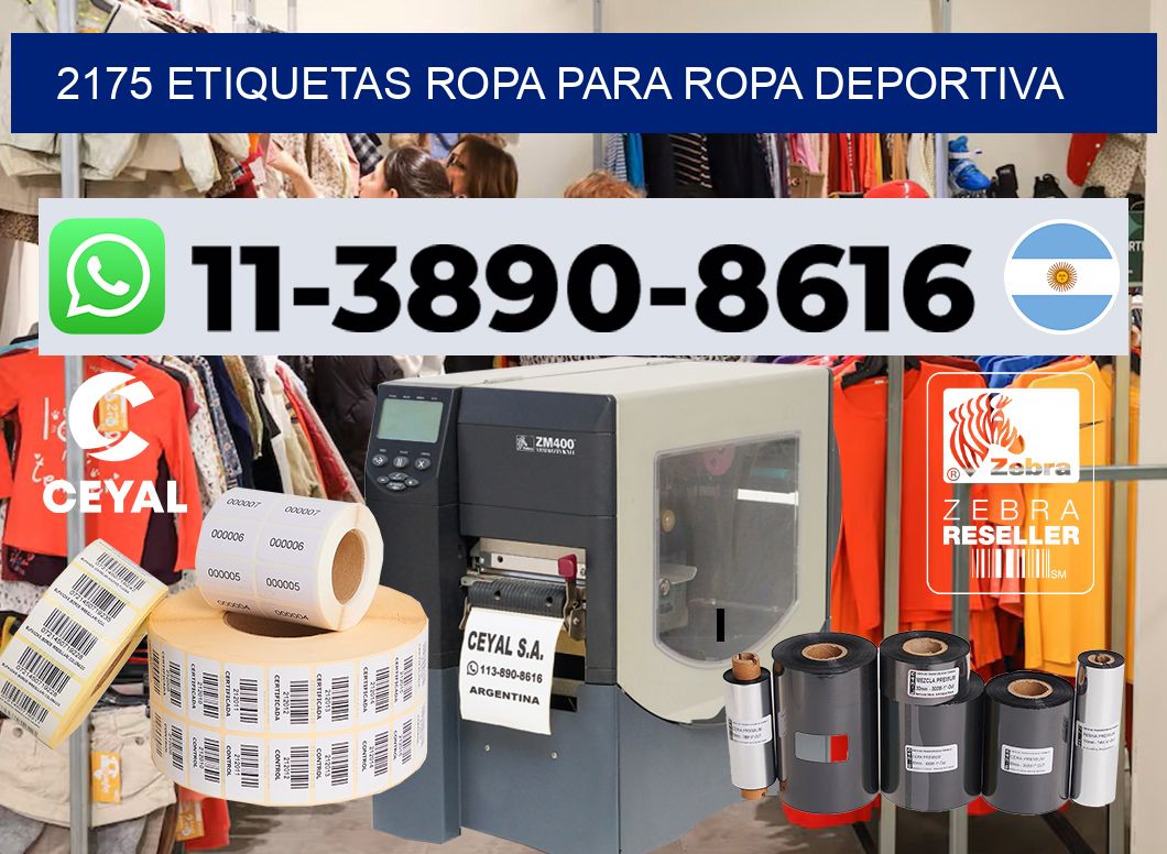 2175 Etiquetas ropa para ropa deportiva