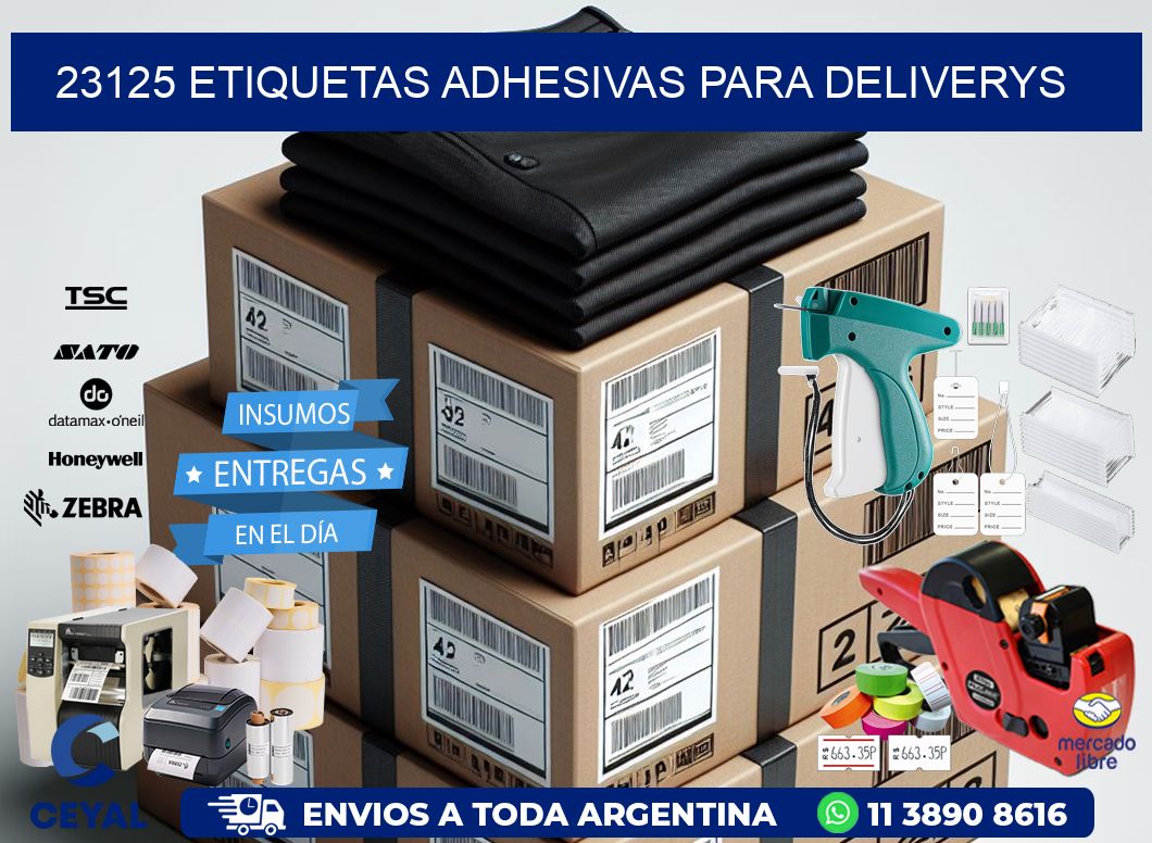 23125 etiquetas adhesivas para deliverys