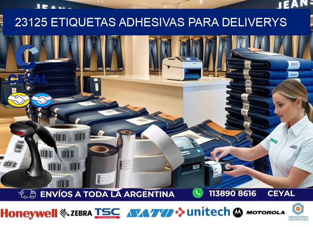 23125 etiquetas adhesivas para deliverys