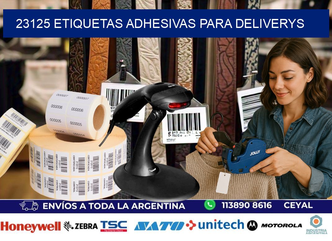 23125 etiquetas adhesivas para deliverys