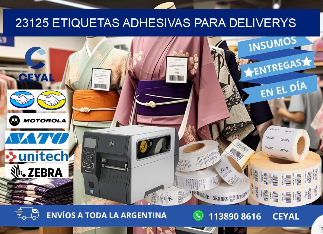 23125 etiquetas adhesivas para deliverys