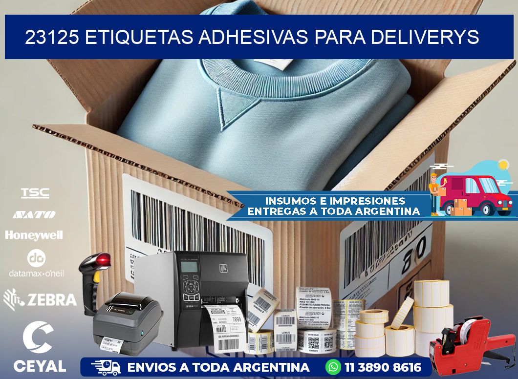 23125 etiquetas adhesivas para deliverys