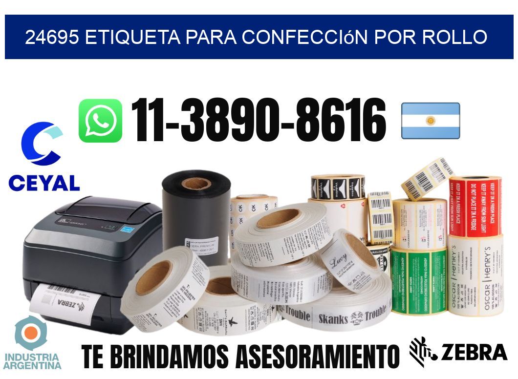 24695 etiqueta para confección por rollo