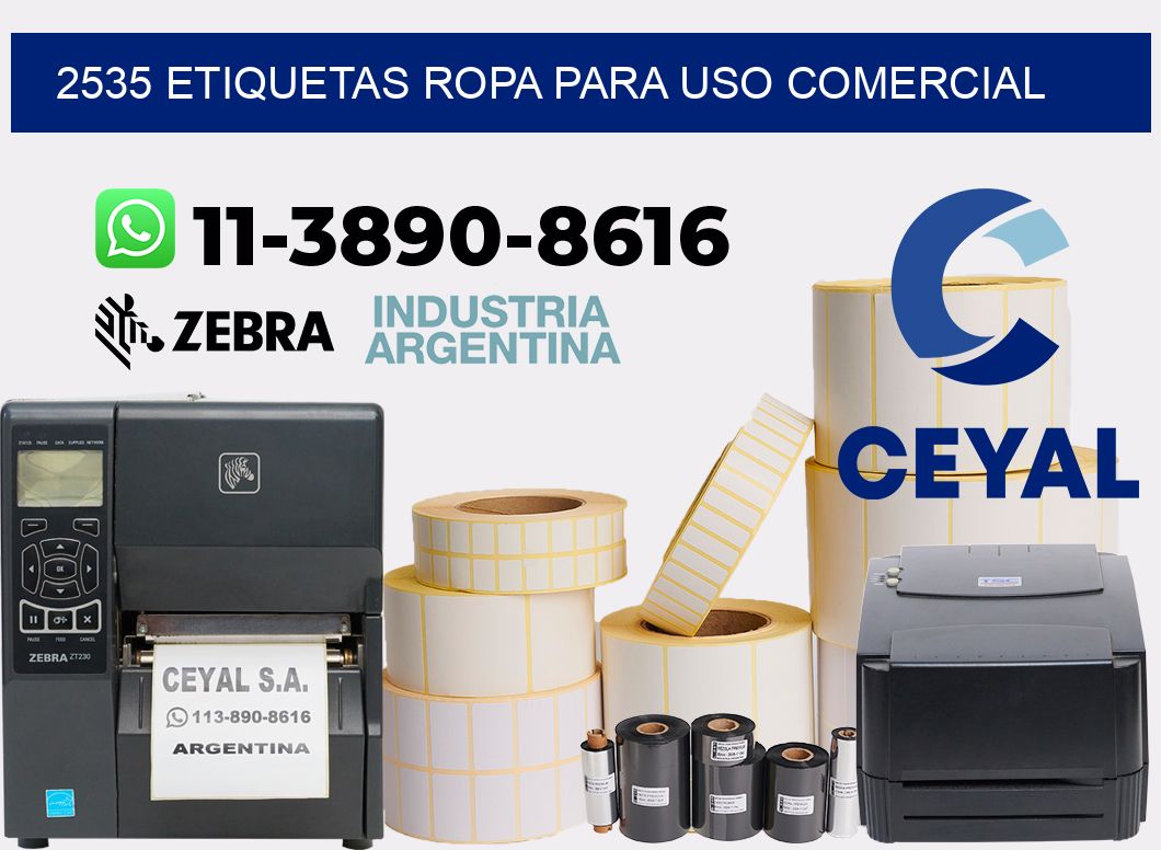 2535 Etiquetas ropa para uso comercial