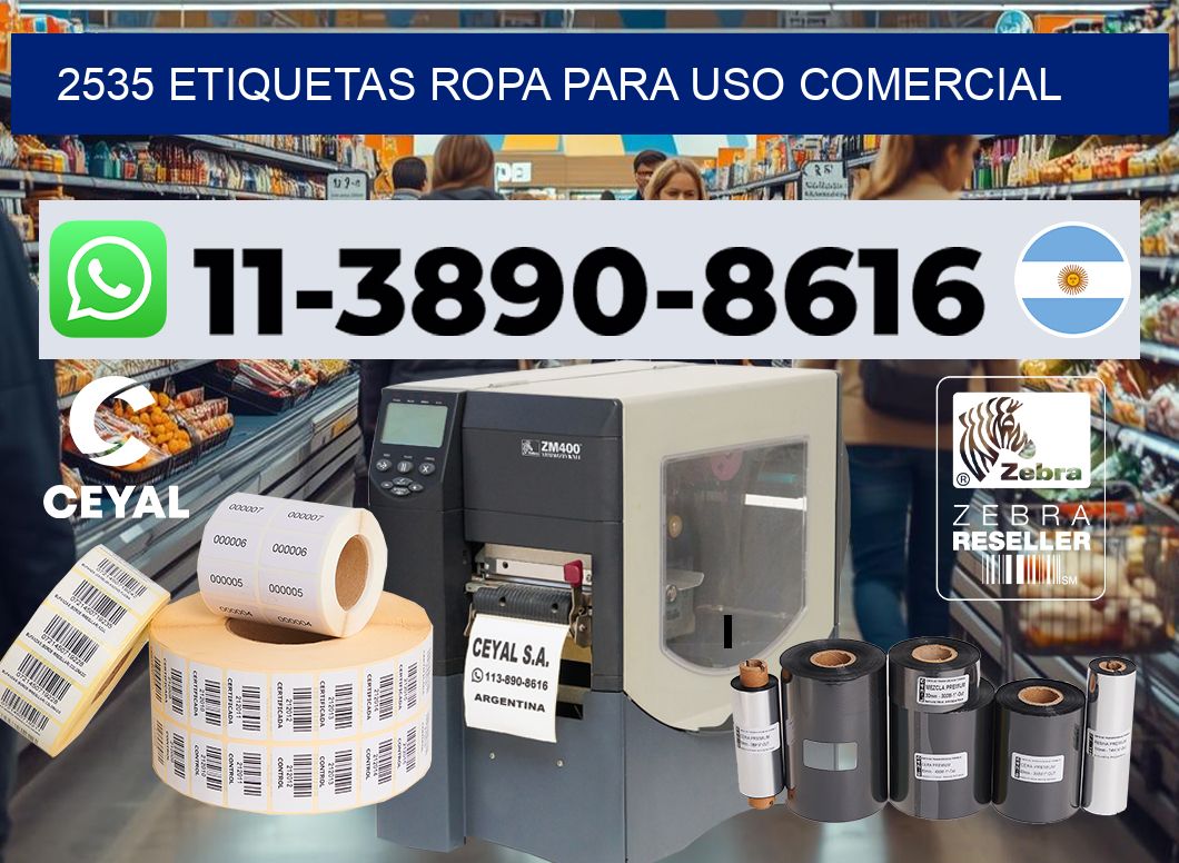 2535 Etiquetas ropa para uso comercial
