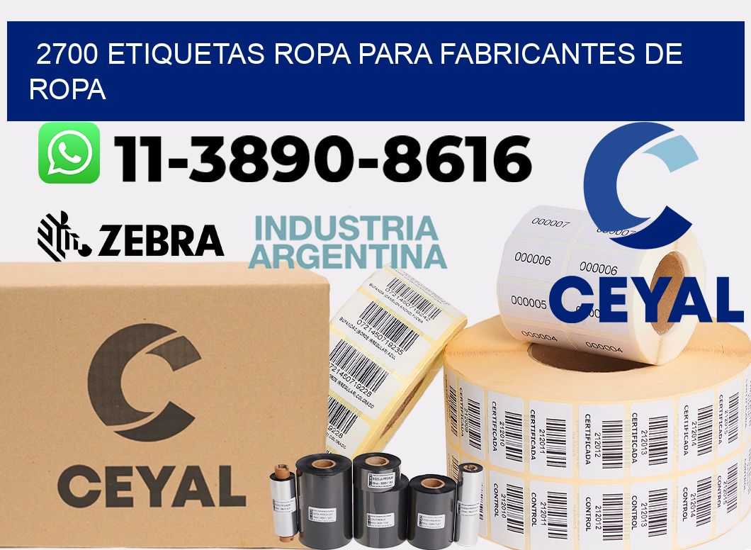 2700 Etiquetas ropa para fabricantes de ropa