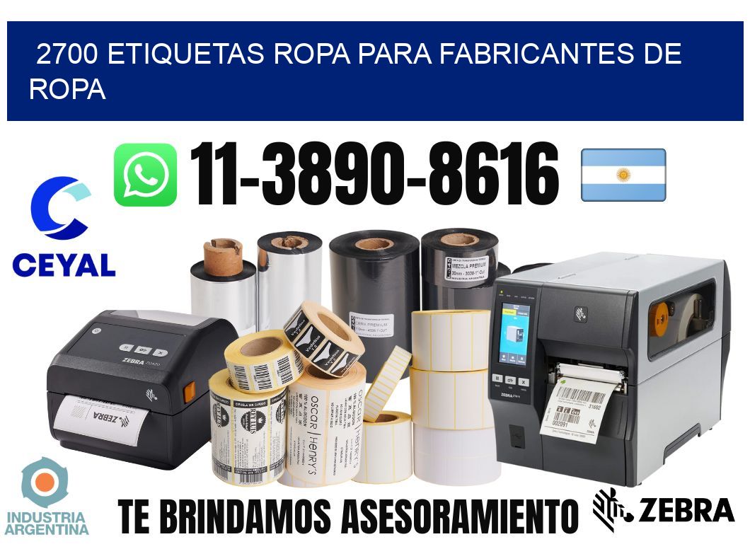 2700 Etiquetas ropa para fabricantes de ropa