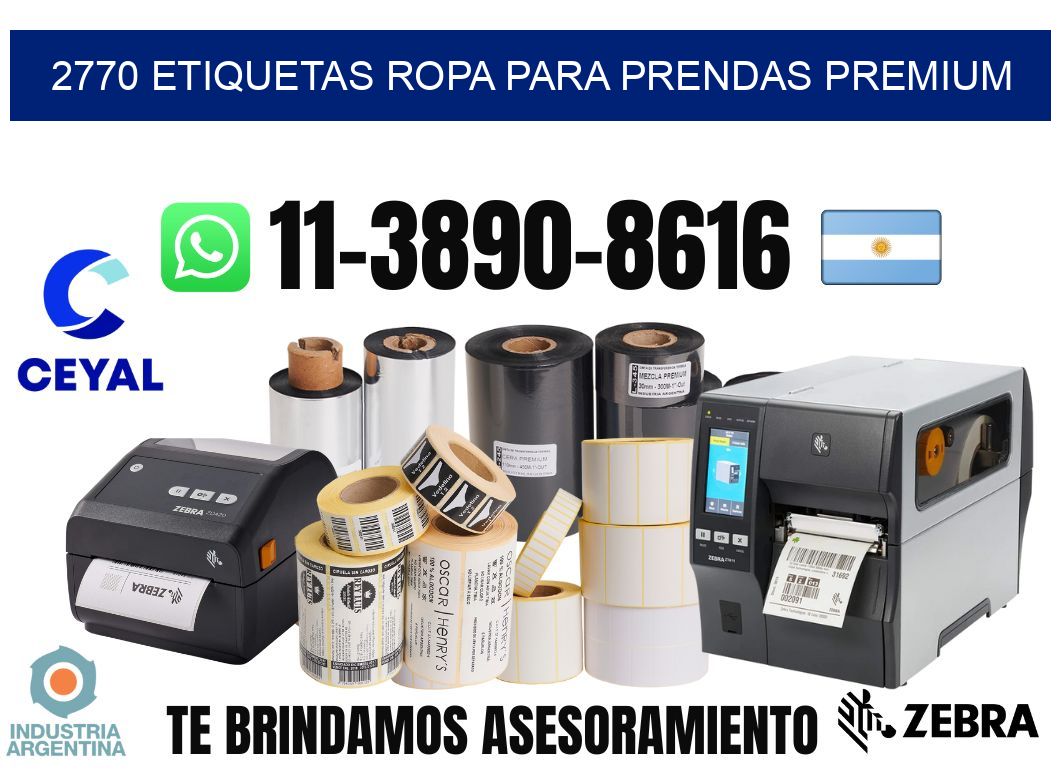 2770 Etiquetas ropa para prendas premium