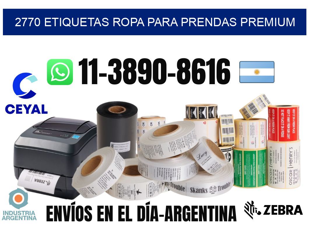 2770 Etiquetas ropa para prendas premium