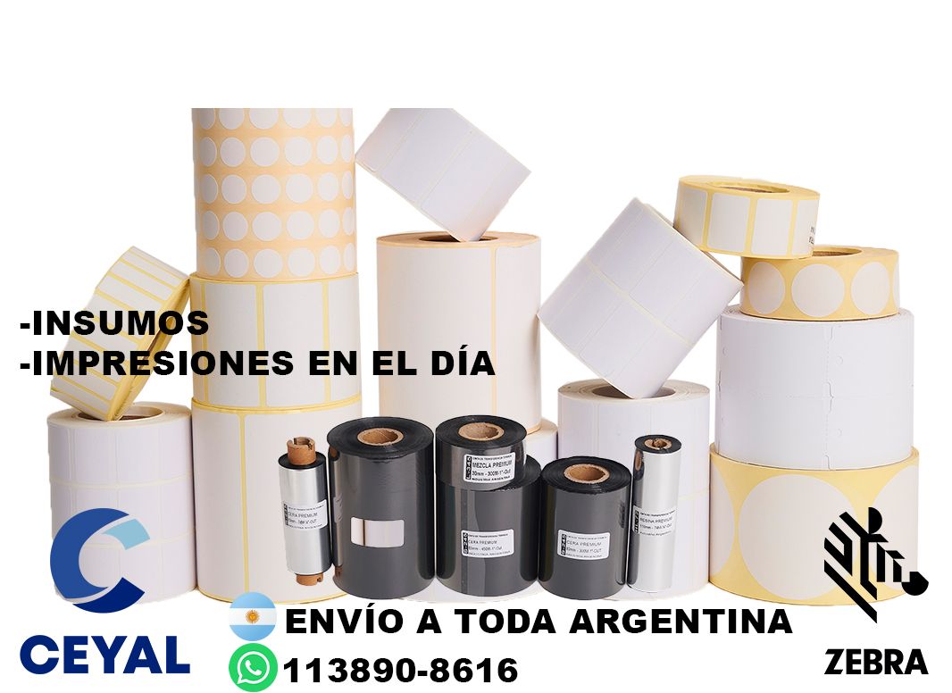27960 etiquetas con ribbon mixto