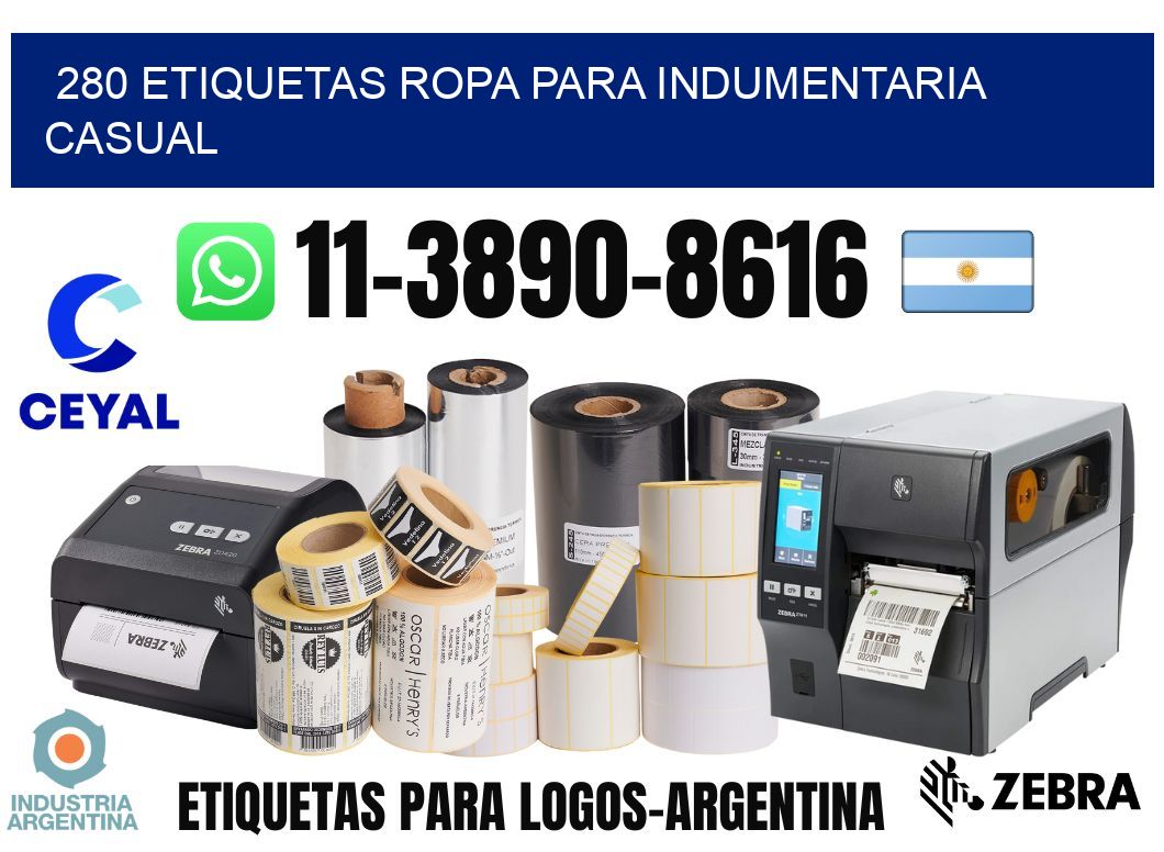 280 Etiquetas ropa para indumentaria casual