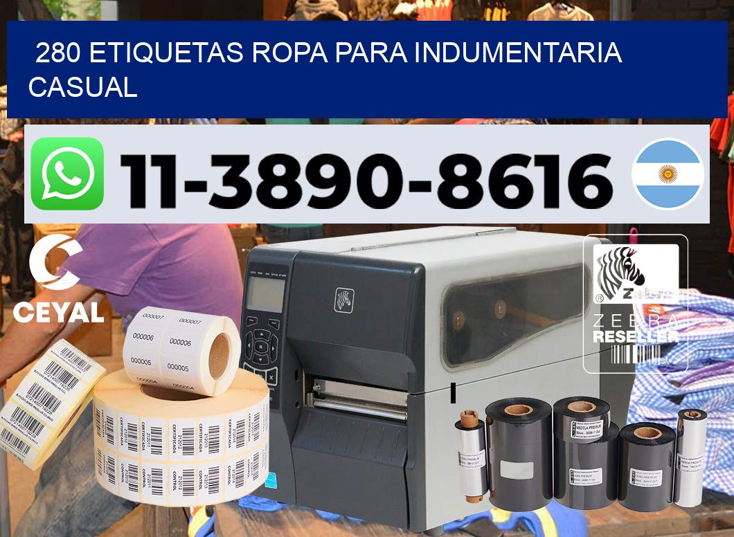 280 Etiquetas ropa para indumentaria casual