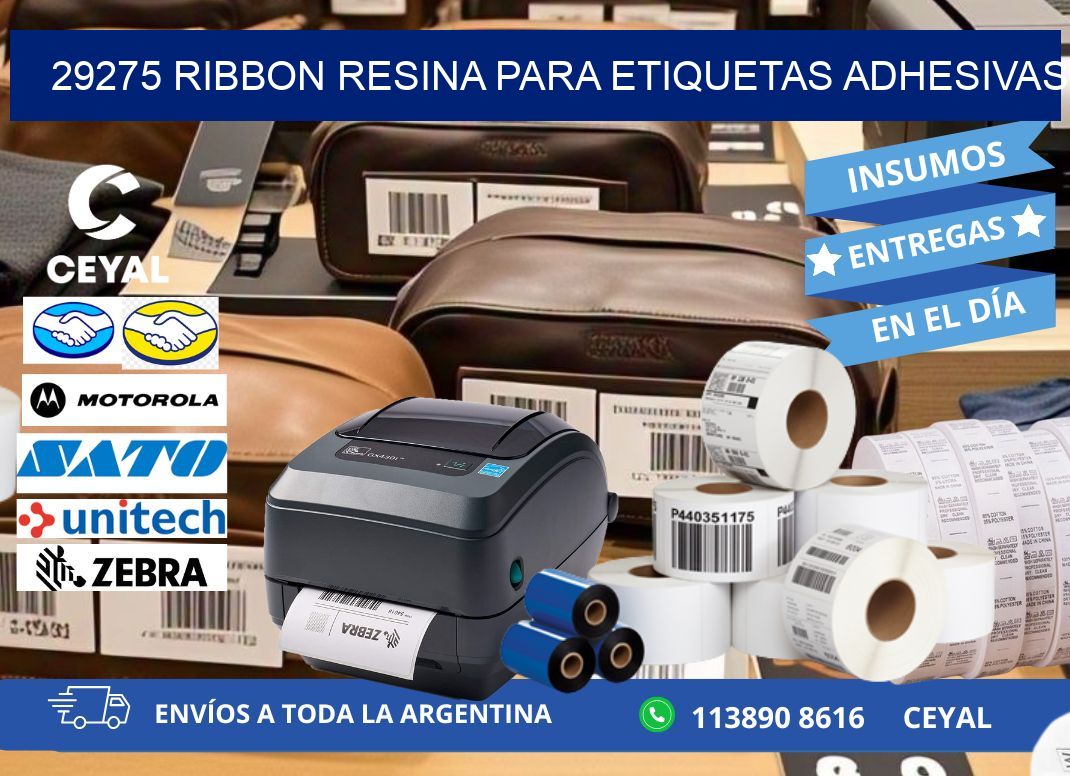29275 ribbon resina para etiquetas adhesivas