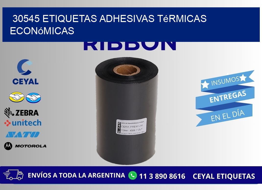30545 etiquetas adhesivas térmicas económicas