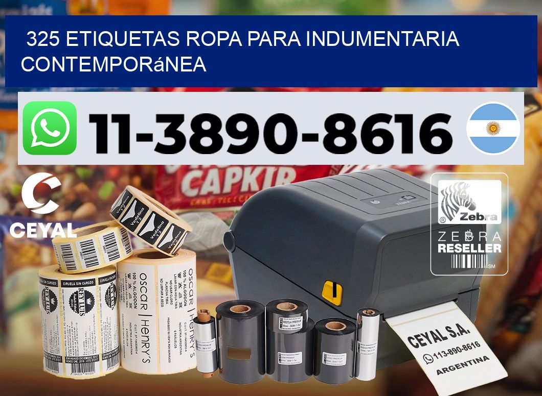 325 Etiquetas ropa para indumentaria contemporánea