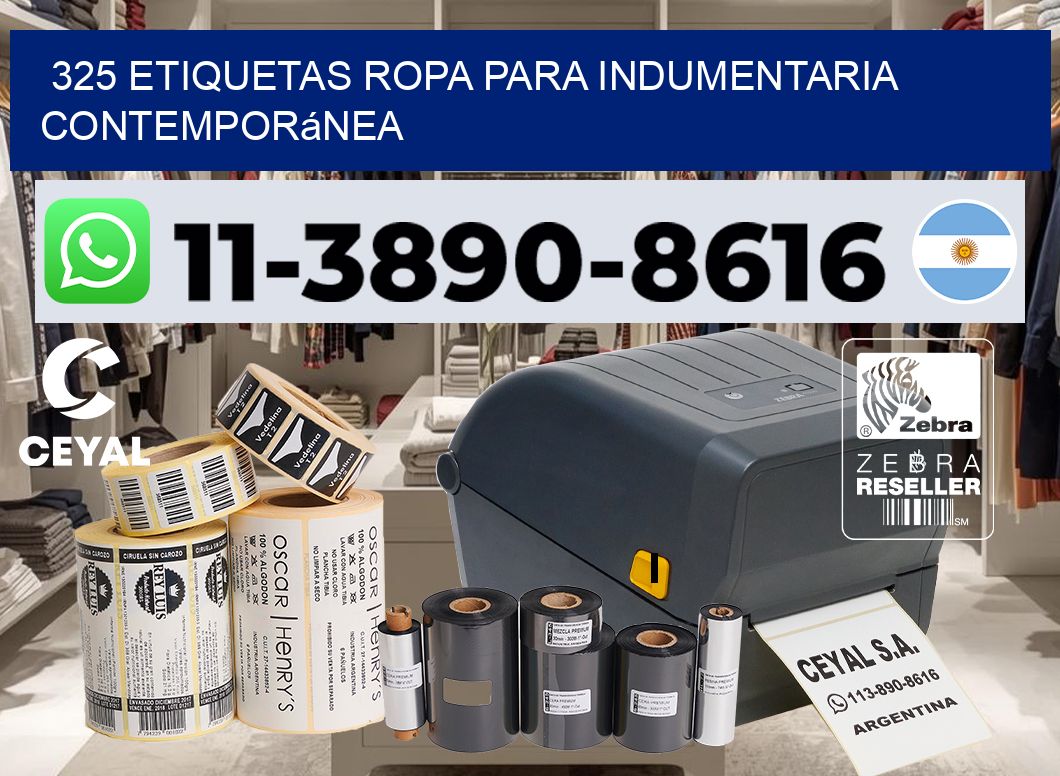 325 Etiquetas ropa para indumentaria contemporánea