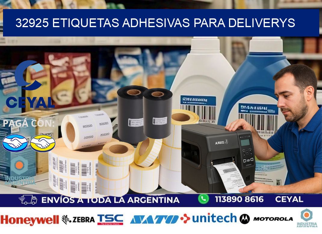 32925 etiquetas adhesivas para deliverys