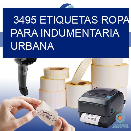 3495 Etiquetas ropa para indumentaria urbana