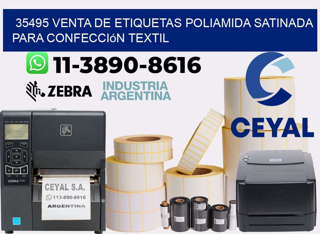 35495 venta de etiquetas poliamida satinada para confección textil