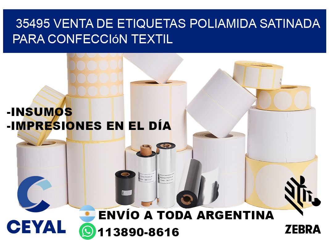 35495 venta de etiquetas poliamida satinada para confección textil