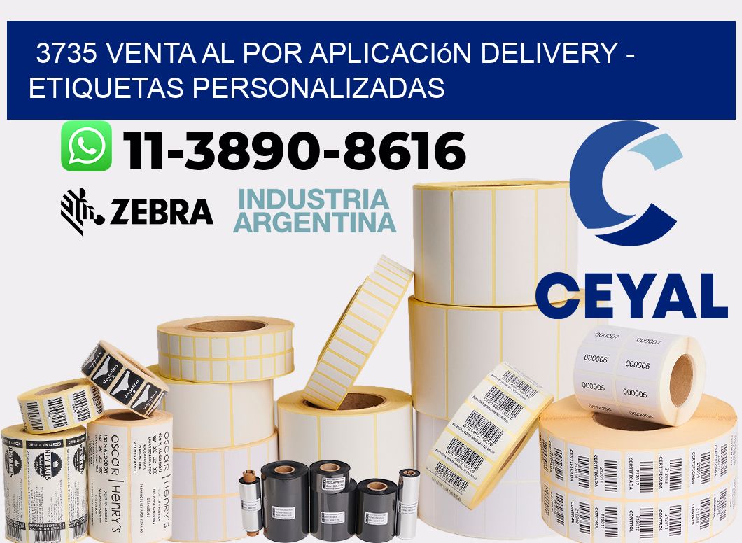 3735 Venta al Por Aplicación delivery - Etiquetas Personalizadas