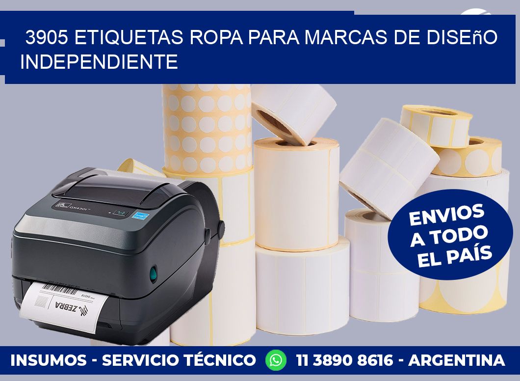 3905 Etiquetas ropa para marcas de diseño independiente